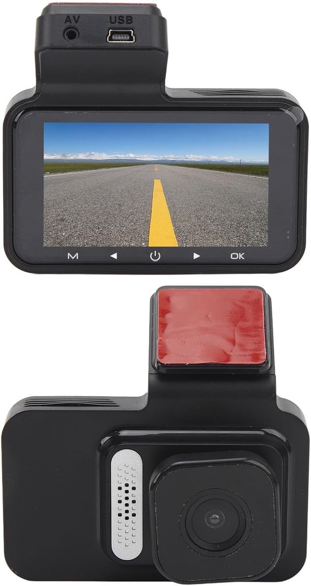 SnelShoppen - Dash Cam Voor en Achter, 1080P Full HD Mini Auto Dashcam met 3.0 Inch IPS Scherm, Nachtzicht Functie, Loop Opname, Ideaal voor Veilighei