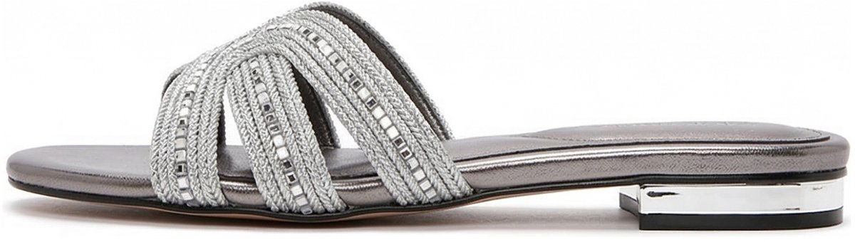DERIMOD Muiltjes Imitation Leren Muiltjes With Rhinestone Details