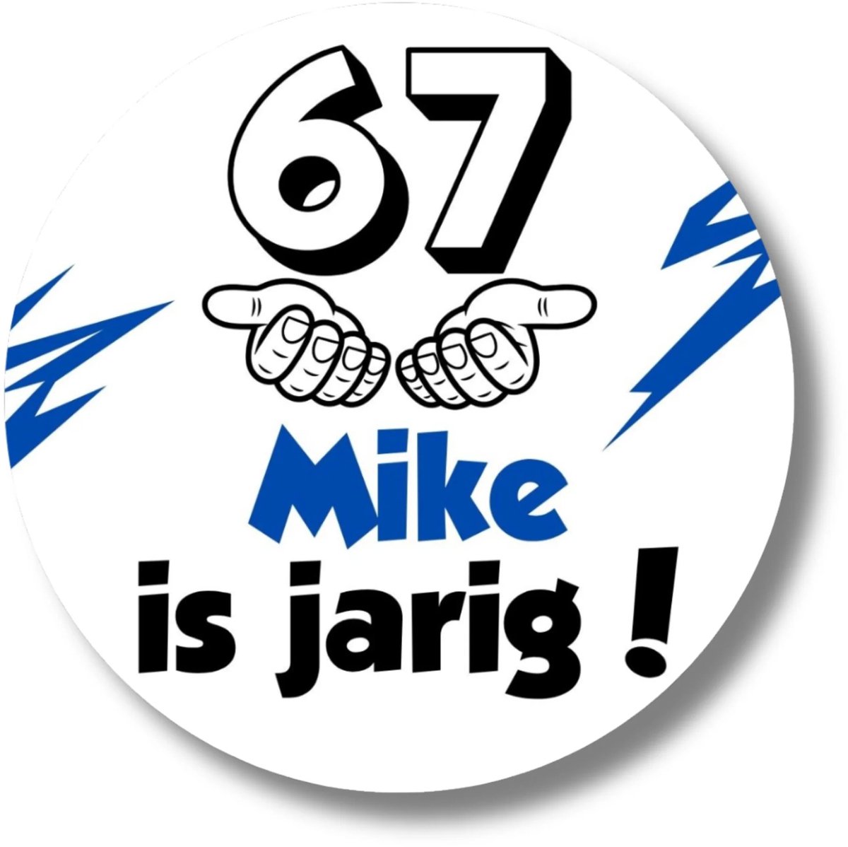 67 Traktatiestickers | Gepersonaliseerd met Naam | 20 Stickers | Rond 4 cm | Verjaardag Traktatie