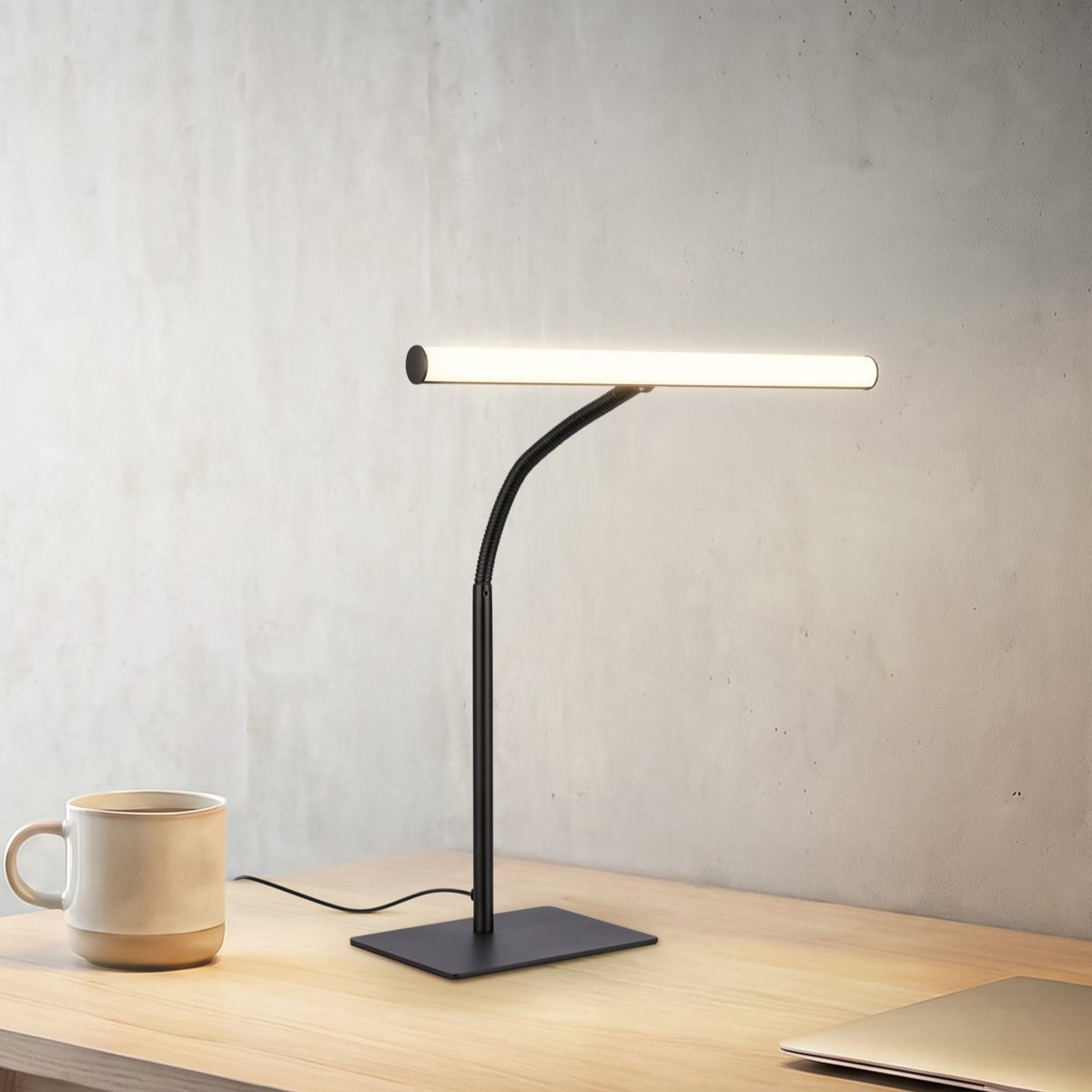 BRILONER Lectra - LED Bureaulamp - tafellamp voor het bureau - warm wit licht - 7W - 32 x 47.5 cm