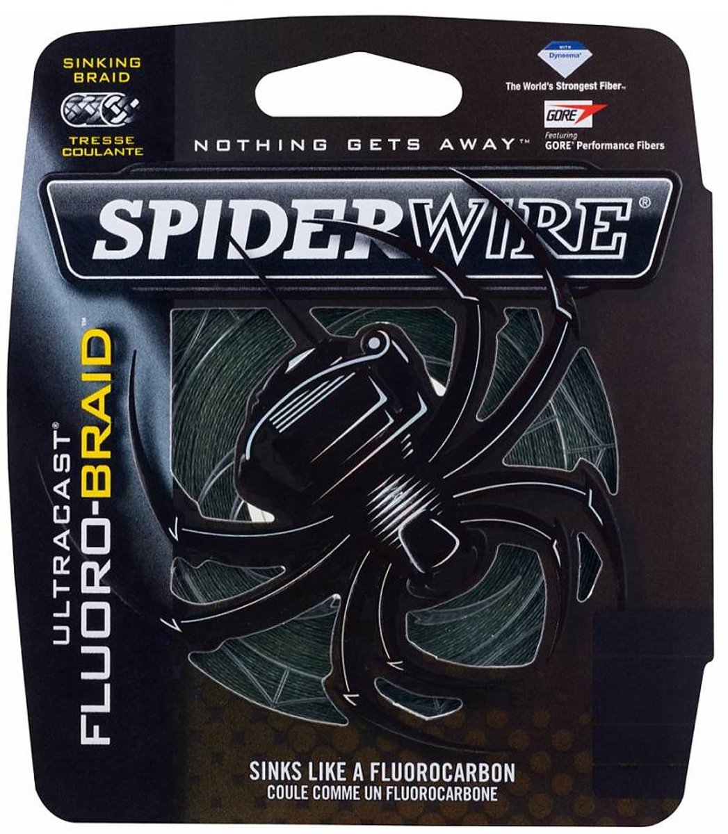 SpiderWire Fluorobraid Green - Gevlochten Lijn Zinkend - Dyneema Vislijn - Visdraad - 0.20mm 14,556kg 270m