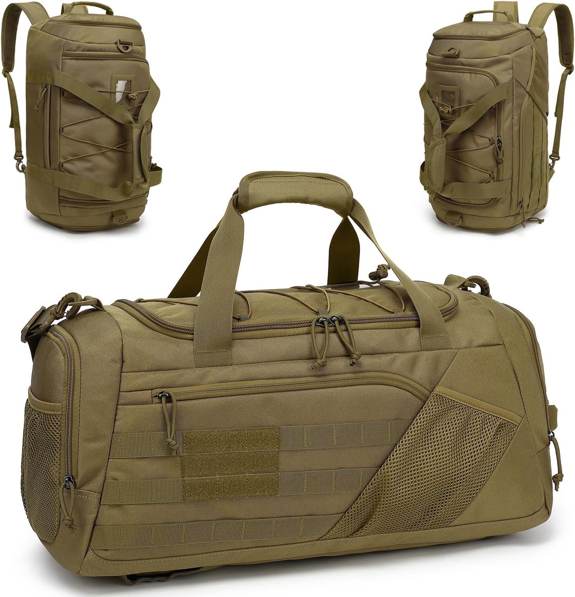 SnelShoppen - Travel Bag voor Mannen en Vrouwen met Schoencompartiment, Bruin, 22 inch, Multifunctionele Reis Duffel Bag
