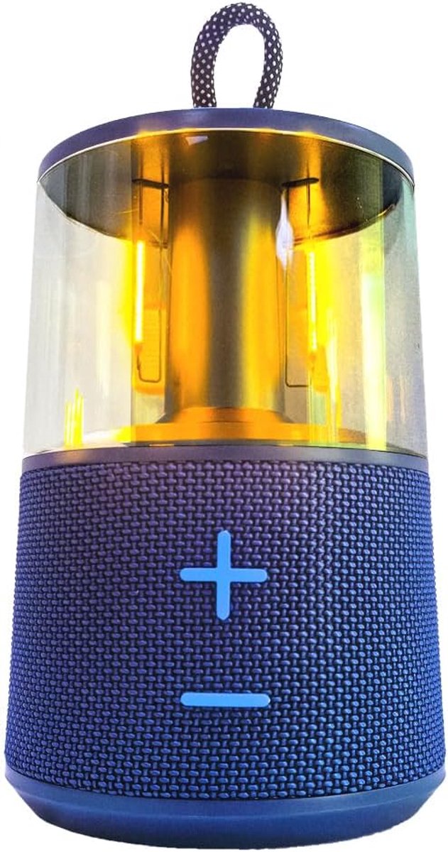 SnelShoppen - Draagbare Oplaadbare LED Camping Lantaarn met Bluetooth Speaker, Vintage Lamp voor Tent, Tuin en Outdoor Feesten, Lichtgewicht en Handza