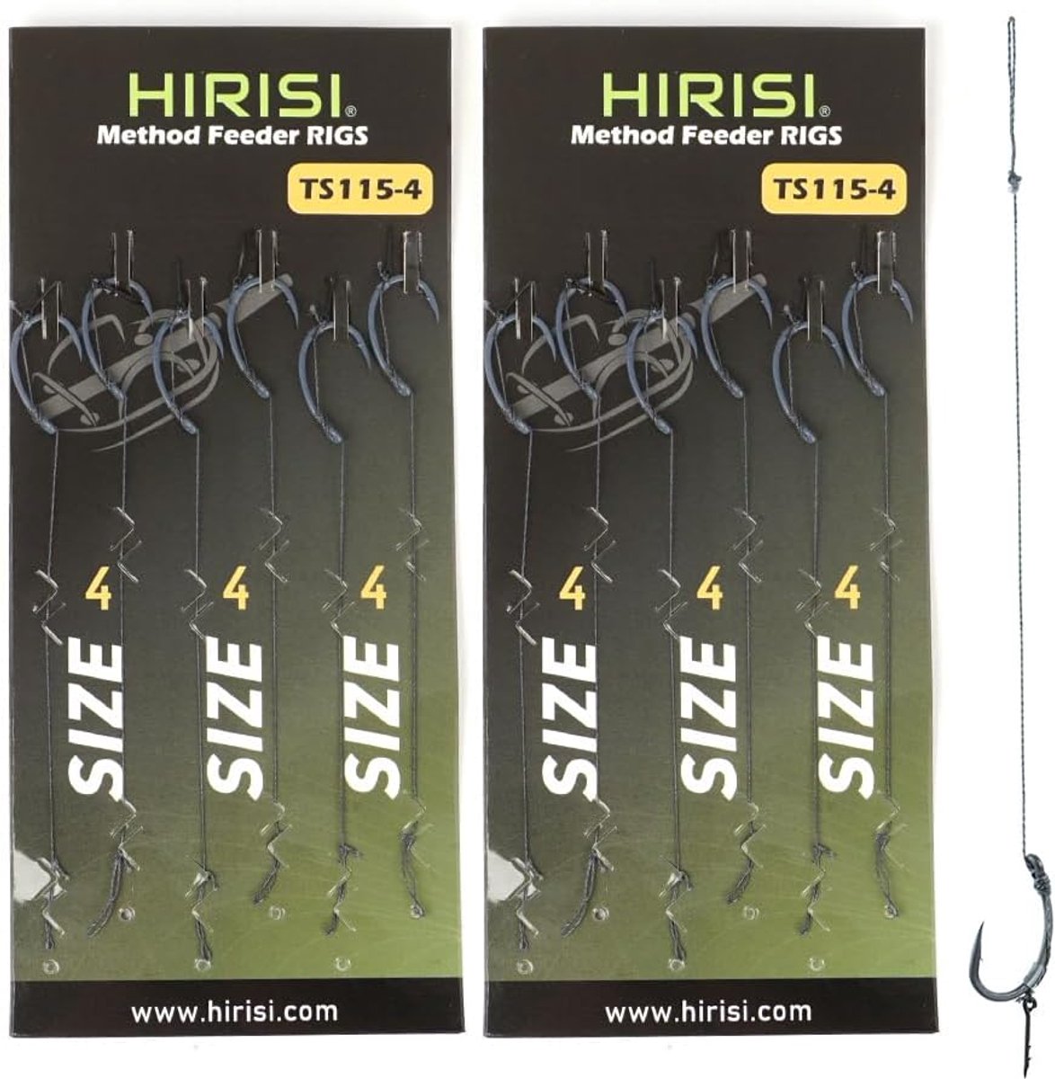 SnelShoppen - 12 Stuks Karperhengels Haar Montages met Curved Haak, Anti-Tangle Swivel, Gevlochten Koord, Perfect voor Voeder- en Karpervissen