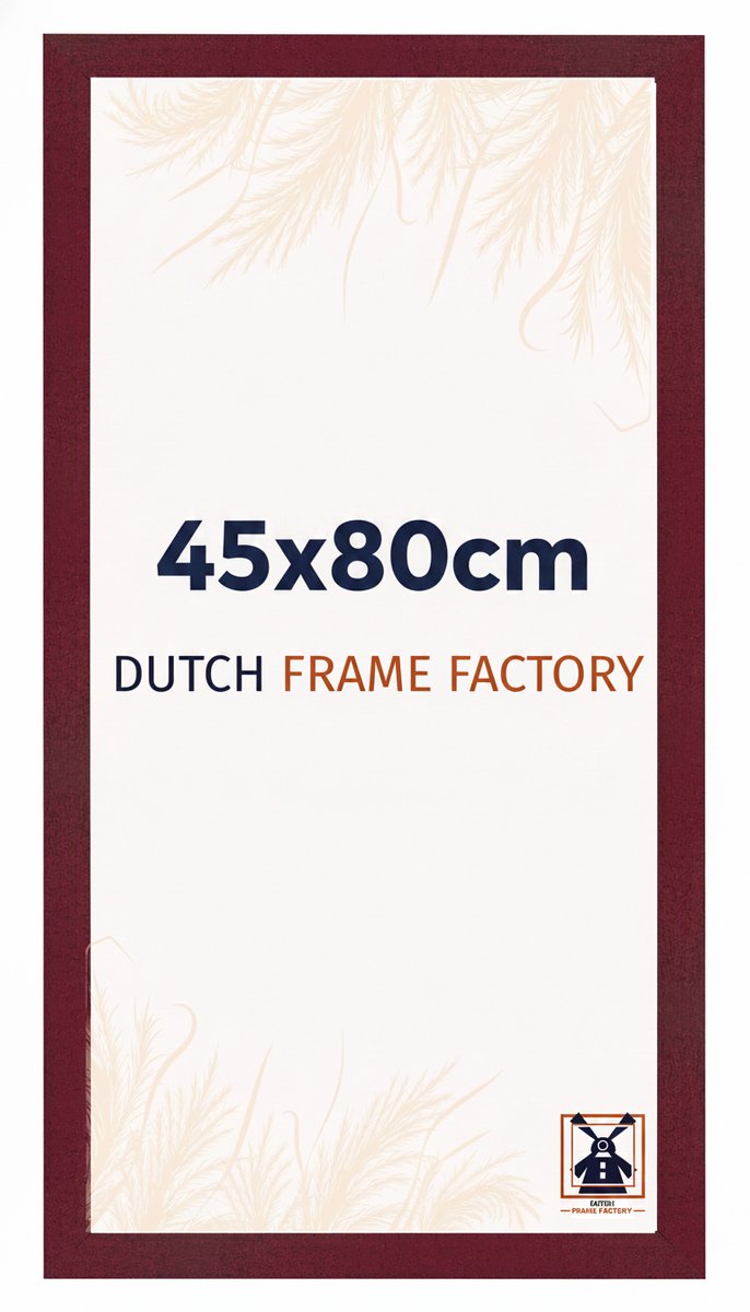 Fotolijst 45x80 cm - MDF - Wijnrood Geveegd - Benno