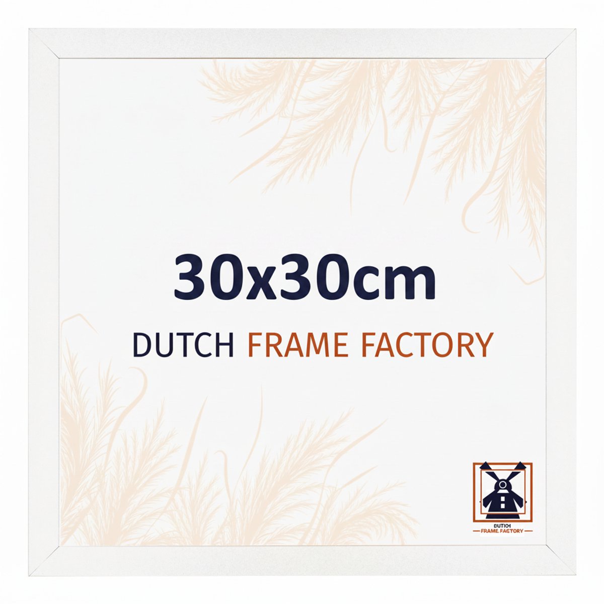 Fotolijst 30x30 cm - MDF - Wit Hoogglans - Benno