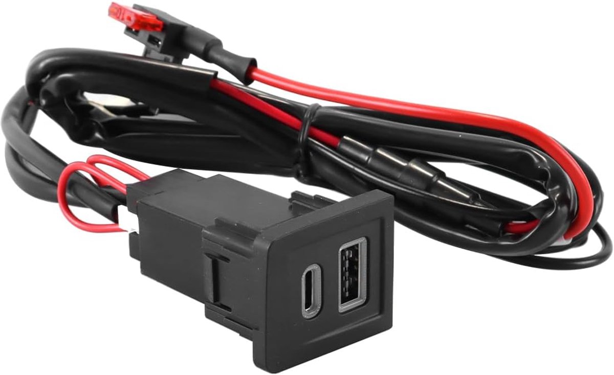 SnelShoppen - Car Phone QC3.0 USB Snellader voor Volkswagen Multivan T5 (2003-2009) - USB-C PD & USB-A Poorten - Eenvoudige Installatie & Snelladen