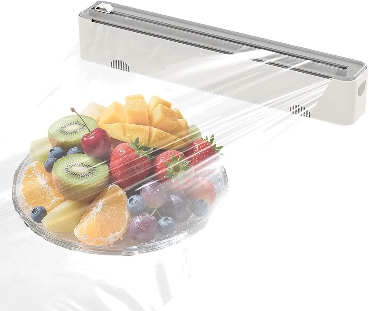 SnelShoppen - Foil Cutter en Transparante Film Dispenser voor Keuken, Aluminium Foil Dispenser met Magnetische Basis, Veilig Snijden, Ideaal voor Koel