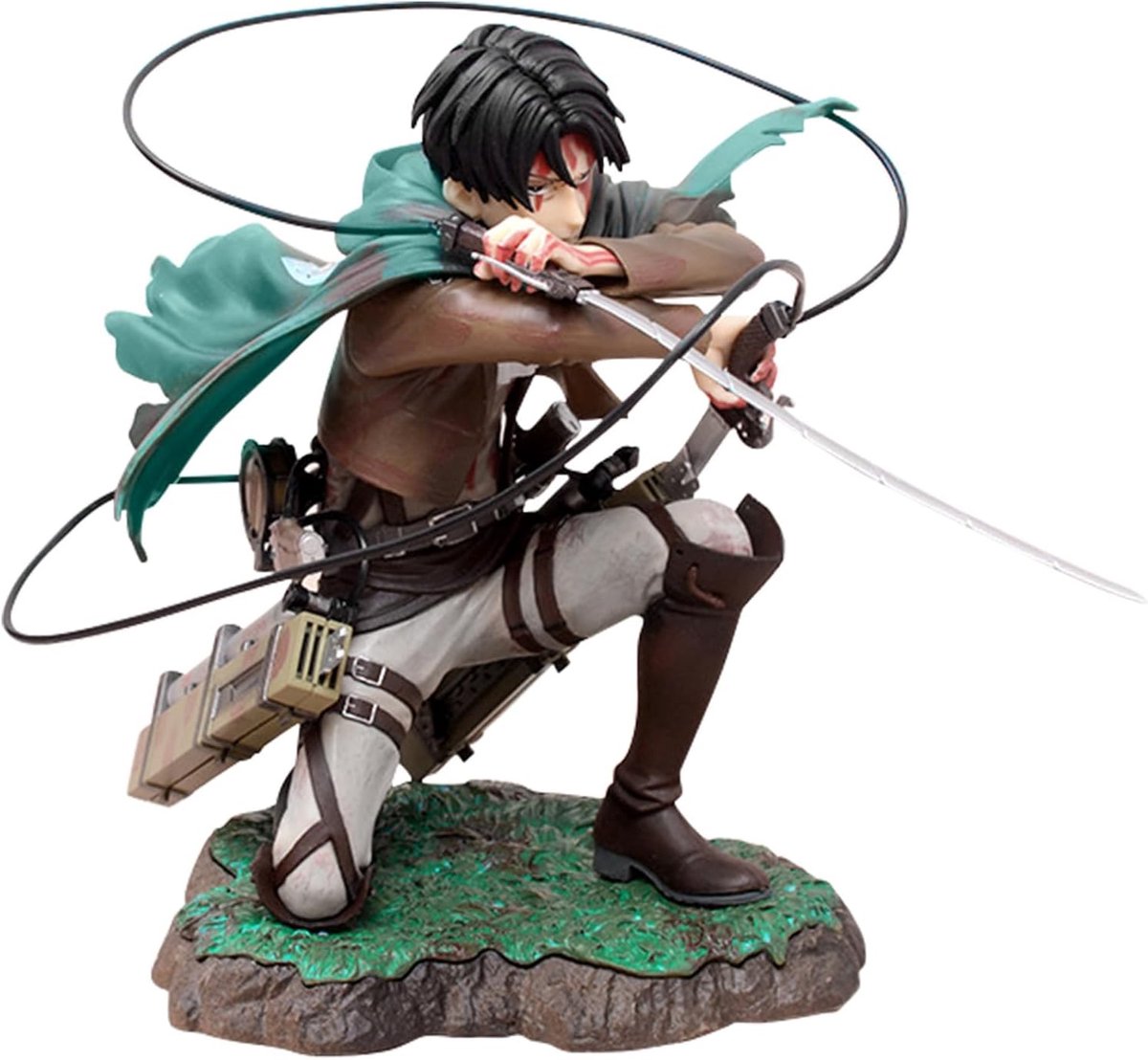 SnelShoppen - Levi Ackerman Standbeeld, Anime Figuren Desk Decoratie, PVC Scout Model voor Fans, Perfecte Cadeau voor Anime Liefhebbers