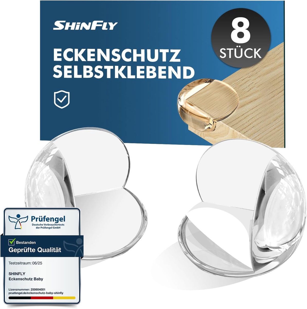 SnelShoppen - 8 Stuks Transparante Hoekbeschermers - Zelfklevende Tafelrandbescherming van Premium Silicone - Veilig voor Kinderen - Ideaal voor Thuis