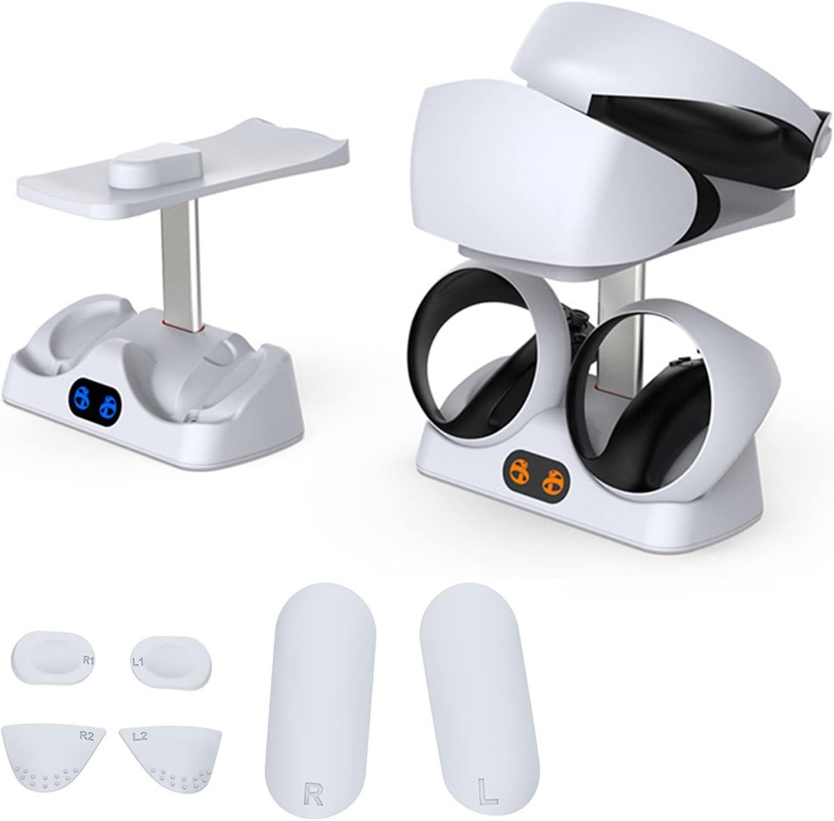 SnelShoppen - PS VR2 Controller Oplaadstation - VR Controller Dock met Antislip Siliconen Pad en Indicatorlicht - Ideaal voor Gaming Setup