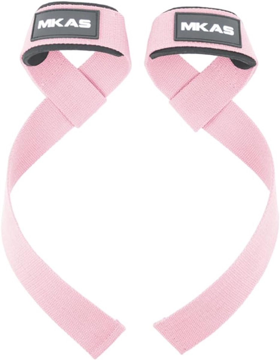 SnelShoppen - Lifting Straps Bodybuilding Deadlifting Powerlifting Gym Accessories voor Mannen en Vrouwen - Non-Slip, 3.8 x 60 cm, Roze, Professionele