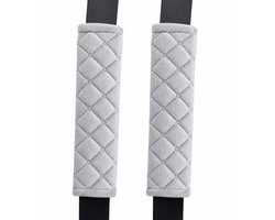 Knaak Gordelhoezen Auto - 2 Stuks - Gordelbeschermer - Gordelkussen - Auto Gordel Pad - Comfortabele Schouderbescherming - Grijs