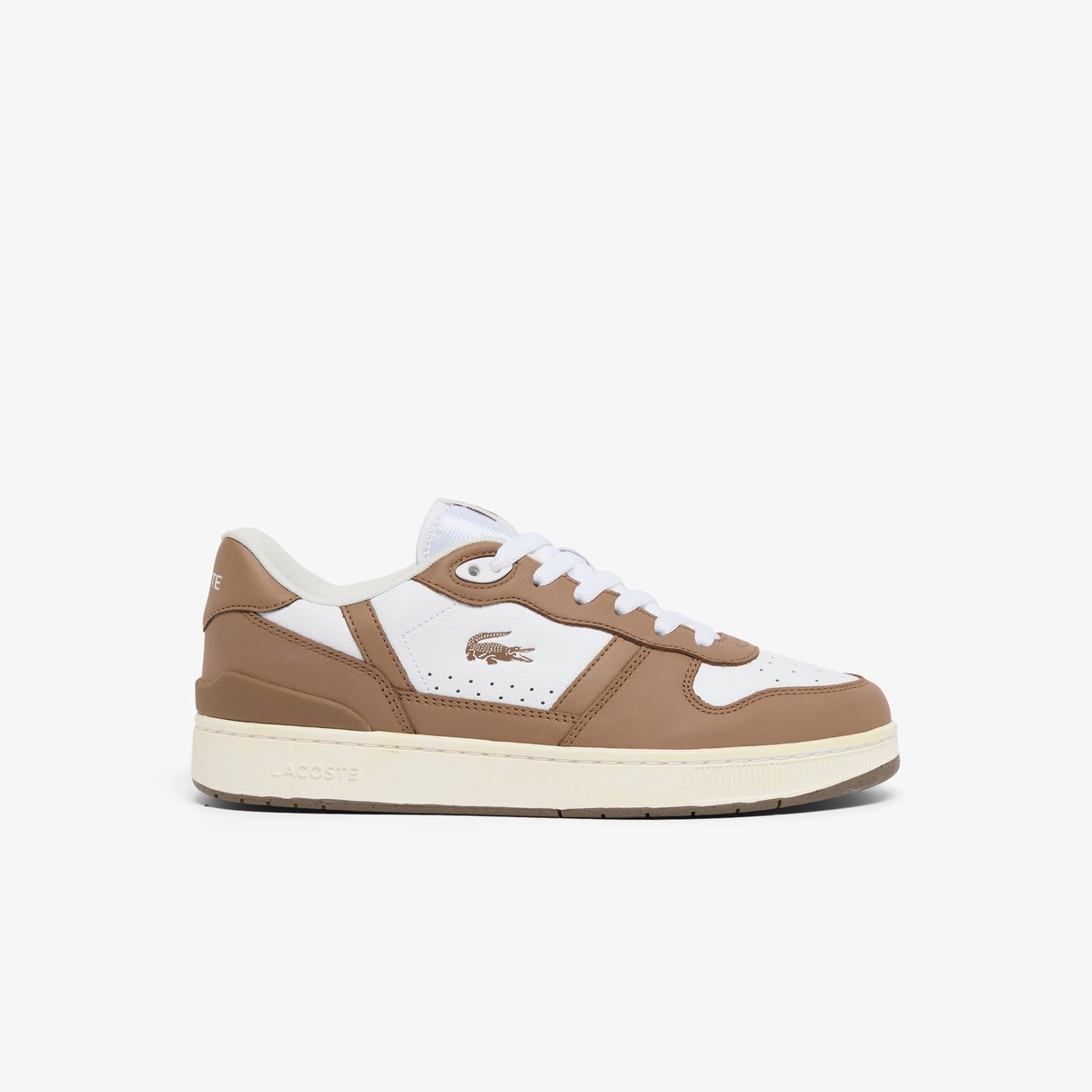 Lacoste T-CLIP SET 226 2 SMA WHT/BRW Heren Sneakers - wit / bruin