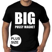 Big Pussy magnet grote maten t-shirt zwart heren 3XL