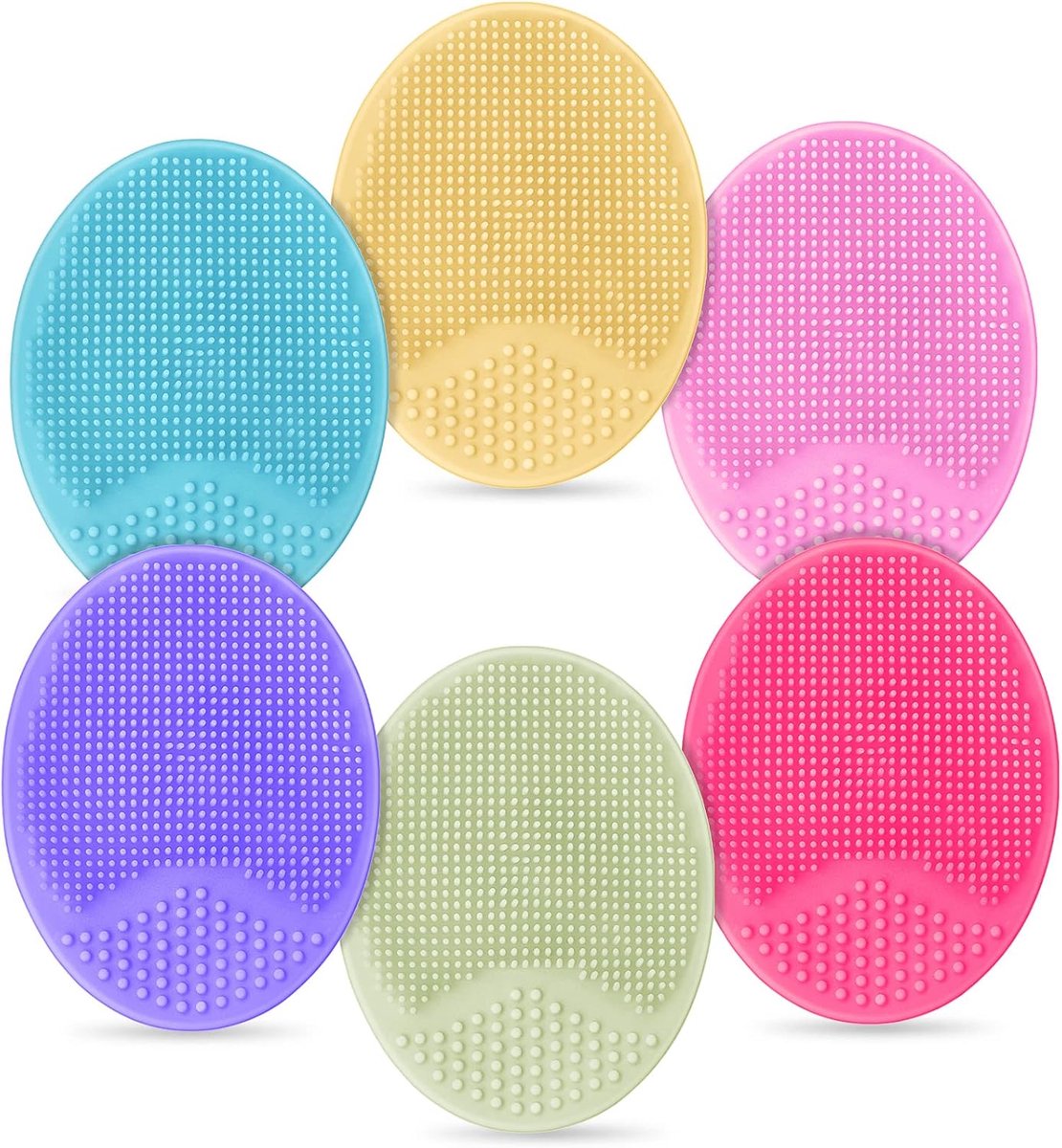 SnelShoppen - Baby Badborstel Set 6 Stuks - Zachte Siliconen Borstels voor Baby Badderen, Gezichtscrubbers en Volwassen Exfoliator - Veilig en Comfort