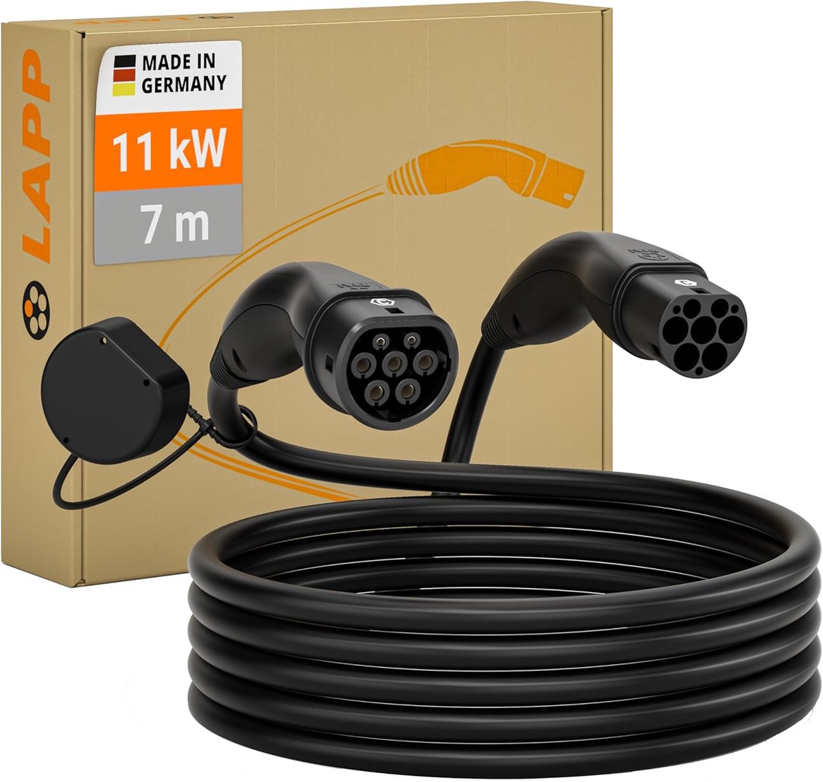 SnelShoppen - EV Laadkabel Type 2 11 kW - 20A Driefasig - 7 meter - Oplaadkabel voor Elektrische Auto's - Smooth Ergonomisch Handvat - Thuis & Publiek