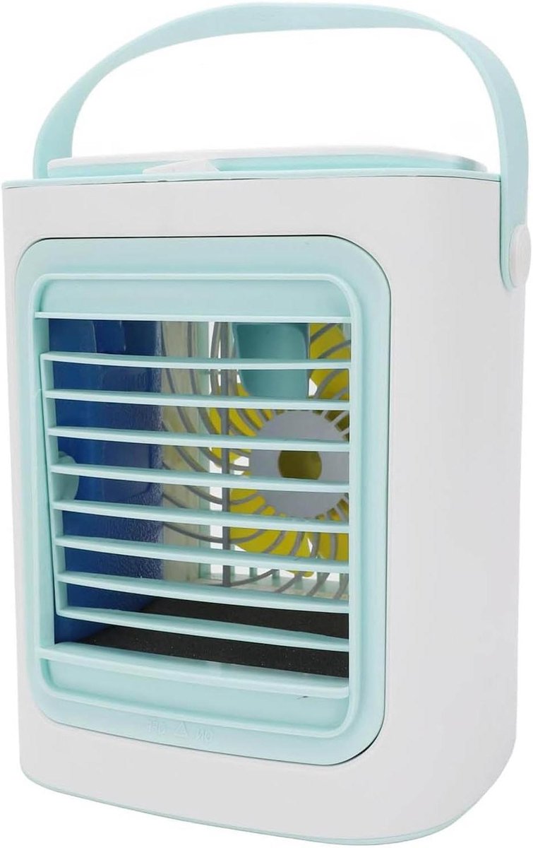 Draagbare luchtkoeler - Mini ventilator - Persoonlijke koeling - Stille werking USB - 3 snelheden - Wit