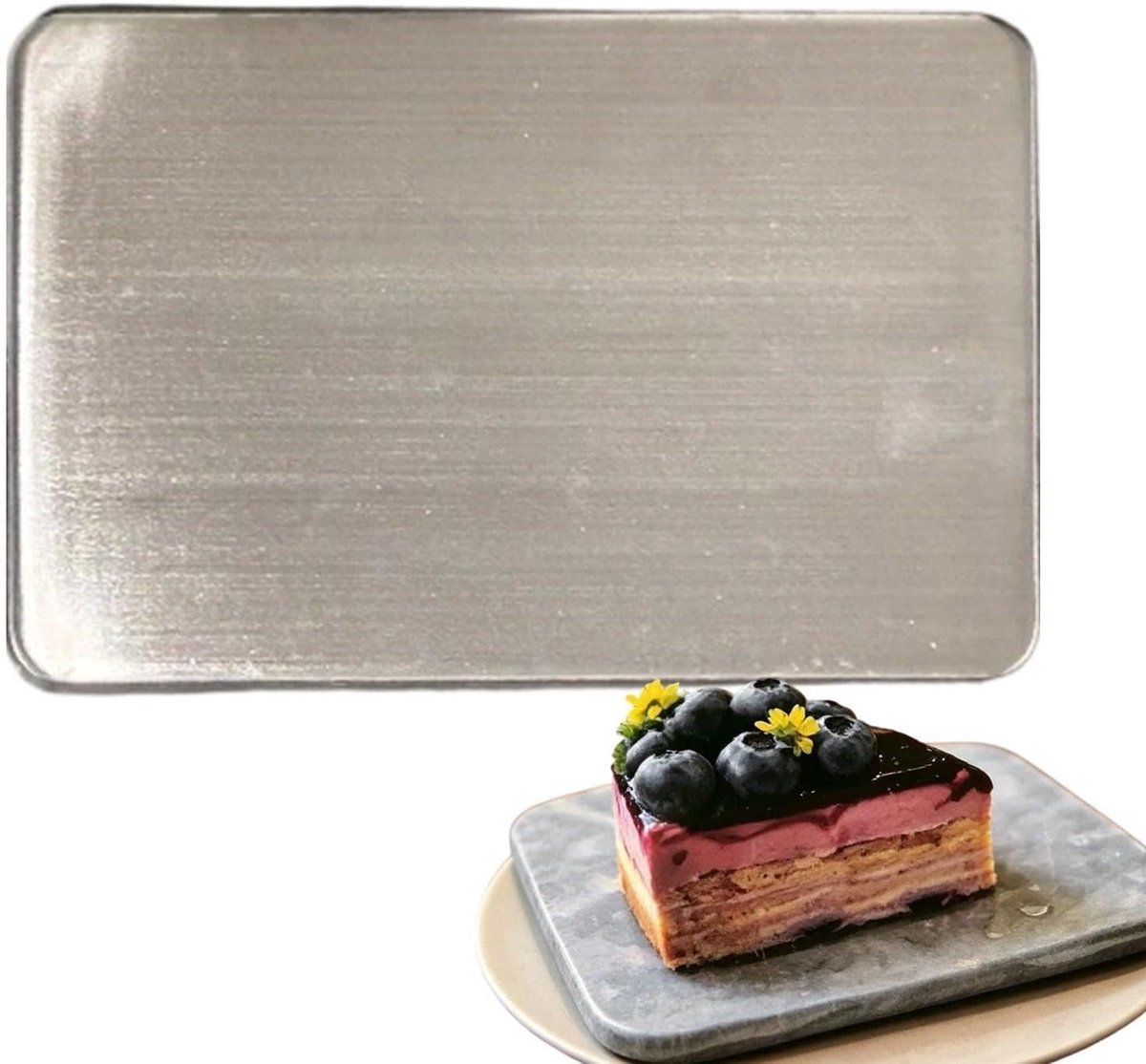Koelelementen Roestvrijstaal - Herbruikbare IJsblokjes - Lunch Koel Houden - Langdurige Krachtige Koeling - 17.6 x 11.6 cm - Zilverkleurig