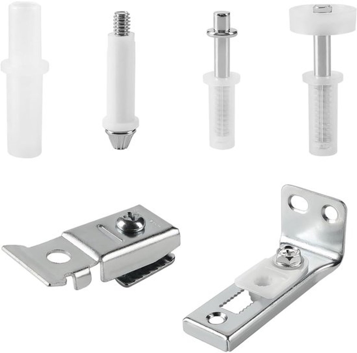 Zware Dubbele Vouwdeur Scharnieren - Dubbele Reparatieset voor Hardware Reparatie Vervangingsonderdeel voor Vouwdeur (Grootte: 6)