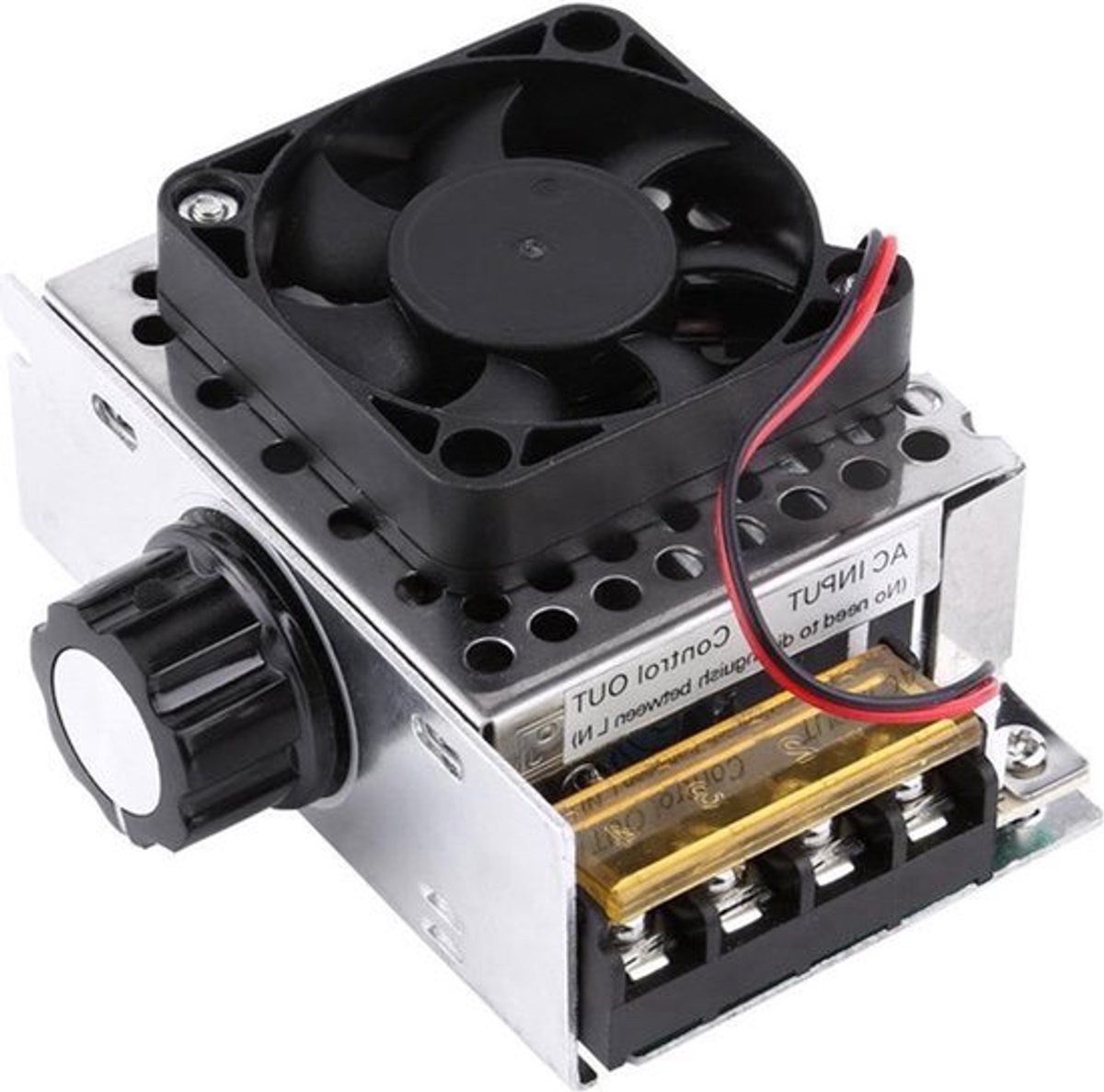 SCR elektrische spanningsregelaar AC 220V 4000W uitgangsstabilisator-transformator-schakelaar-dimmer met ventilator - temperatuur motor toerentalregelaar .