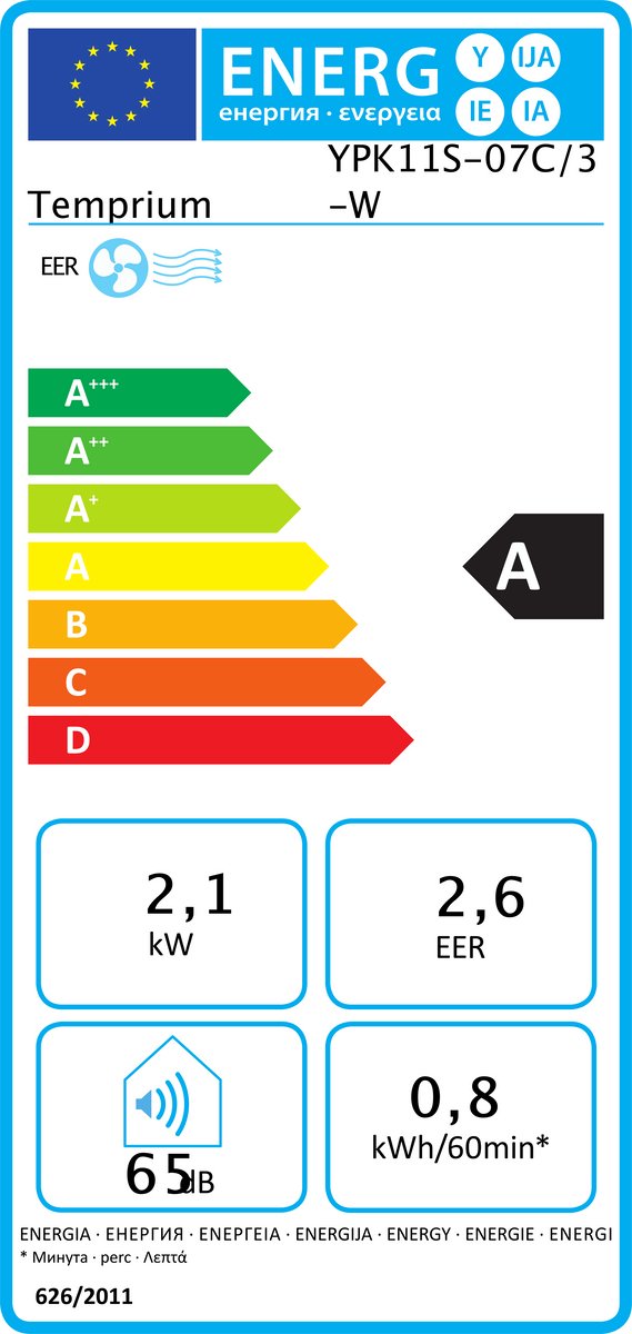 Temprium mobiele airco 7000 BTU SMART - Met afvoerslang - Draagbare Airco met App Bediening – 3 in 1 Koelen, Ventileren & Ontvochtigen – Airco Voor Slaapkamer en Woonkamer – Inclusief Raamkit — afbeelding 2