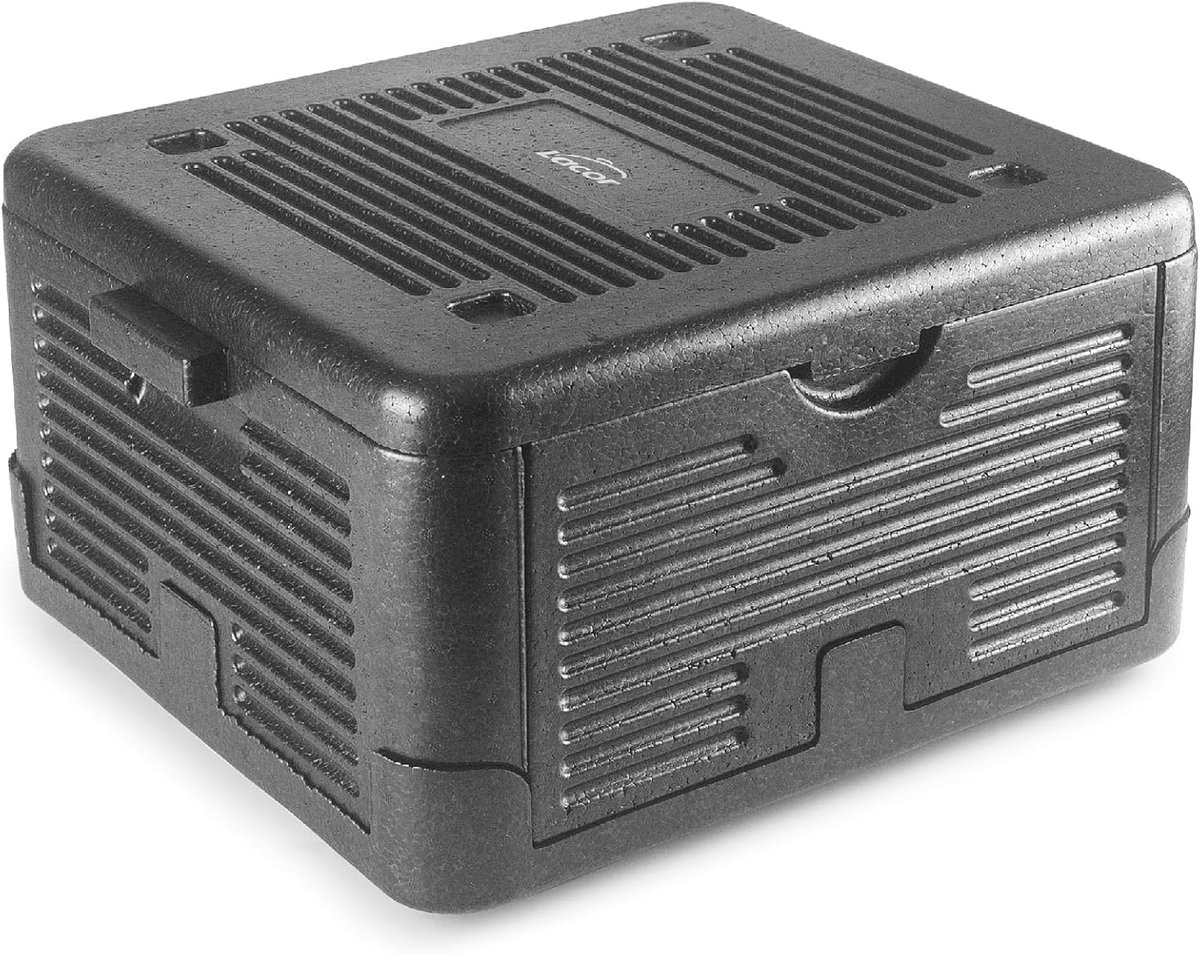 SnelShoppen - Thermobox 18L - EPP Koelbox voor Koude en Warme Levensmiddelen - Licht, Robuust, Waterdicht, Opvouwbaar - Perfect voor Camping, Feest, T