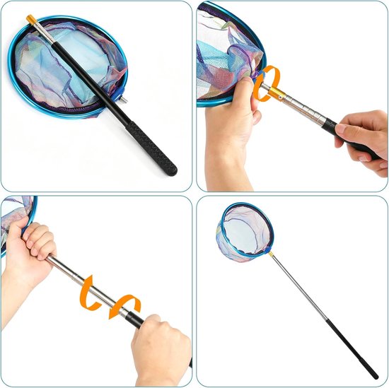 Thijox - Telescoop Schepnet 66-175 cm, Telescopisch Visnet en Vlindernet met Waterafstotende Coating, Ideaal voor Vissen, Insecten Vangen, Strand, Vij van Thijox — afbeelding 4