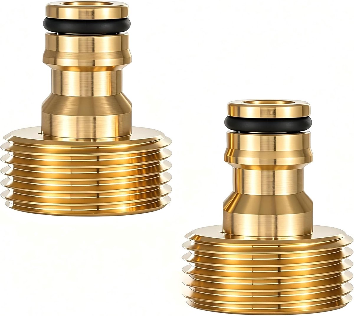 SnelShoppen - 2x Robuuste Messing Quick Coupling met 1 Inch Manne Thread – Tuinslang Adapter, Plug Koppeling voor Irrigatie, Tuin, Plumbingsystemen