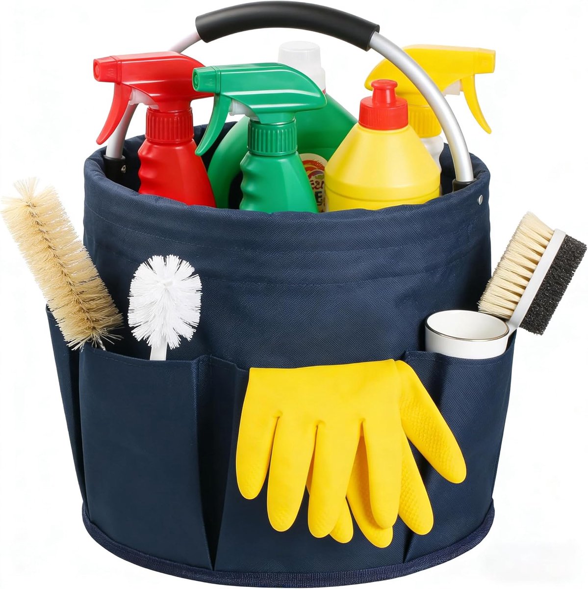 SnelShoppen - Opvouwbare Cleaning Container met Handvat - 17 L Schoonmaakmand - Ruimtebesparende Organizer voor Schoonmaakmiddelen - Duurzaam 600D Oxf