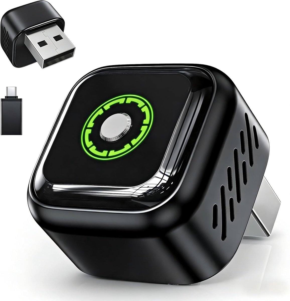 SnelShoppen - Wireless Carplay Android Car Adapter 2-in-1 Dongle USB-C Mini voor iOS 10+/Android 11+ - Draadloze Verbinding voor Navigatie, Muziek en