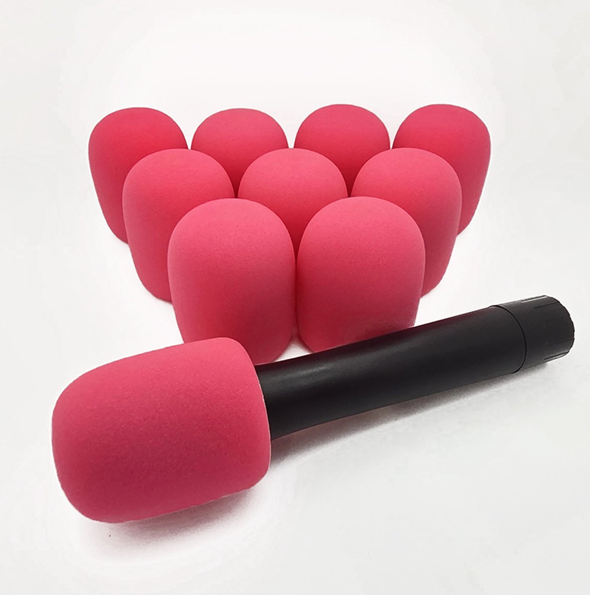 Foam Budget Plopkap Set 10 stuks Voor Handheld Microfoon - ROZE