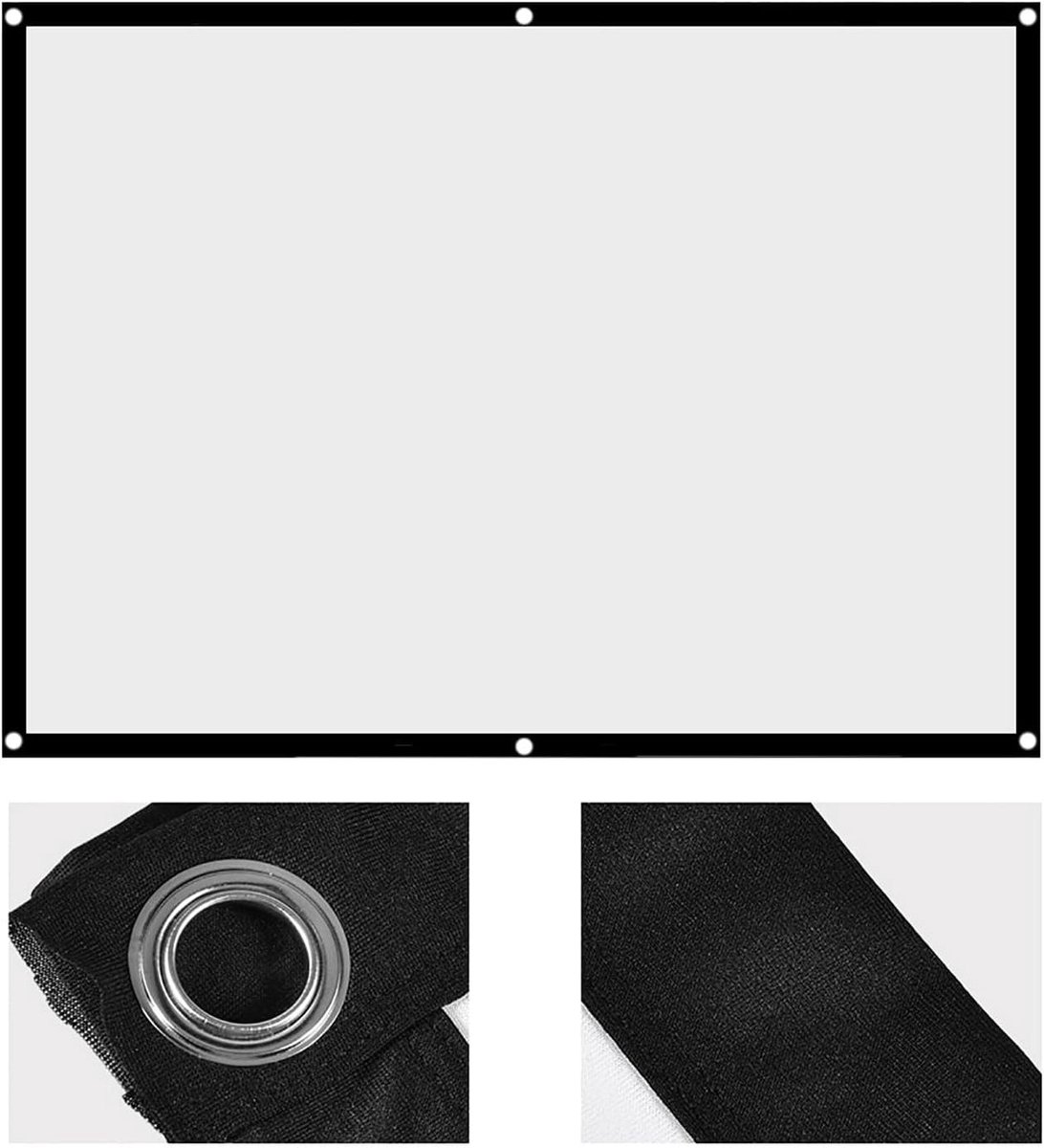Projectiescherm Opvouwbaar - Mobiel Scherm - Buitenfilm Kijken - Kreukvrij Materiaal - 84 Inch 4:3 - Wit