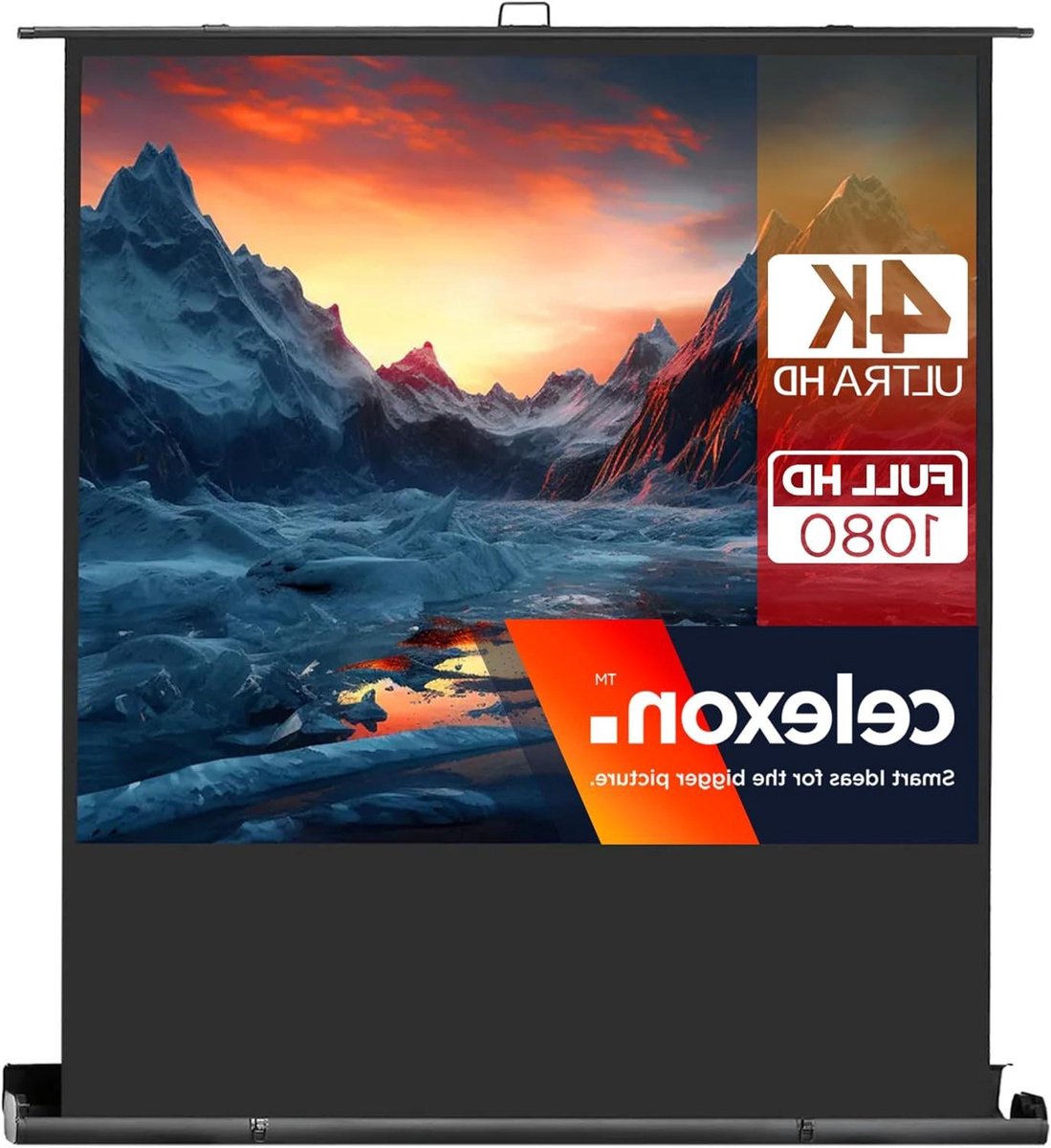 Projectiescherm - Mobiel Scherm - Presentaties Thuisbioscoop - Aluminium Koffer - 160 x 120 cm - Wit