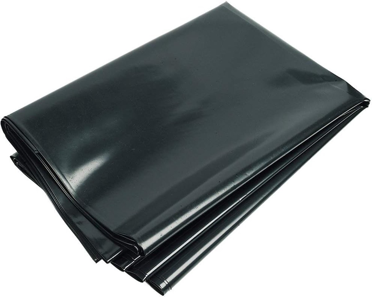 SnelShoppen - Polyethyleen Folie 2m x 10m - 0.3mm Tuinbedekking - Zwarte Horticulture Membrane - Waterdicht en UV-bestendig - Bescherming voor Planten