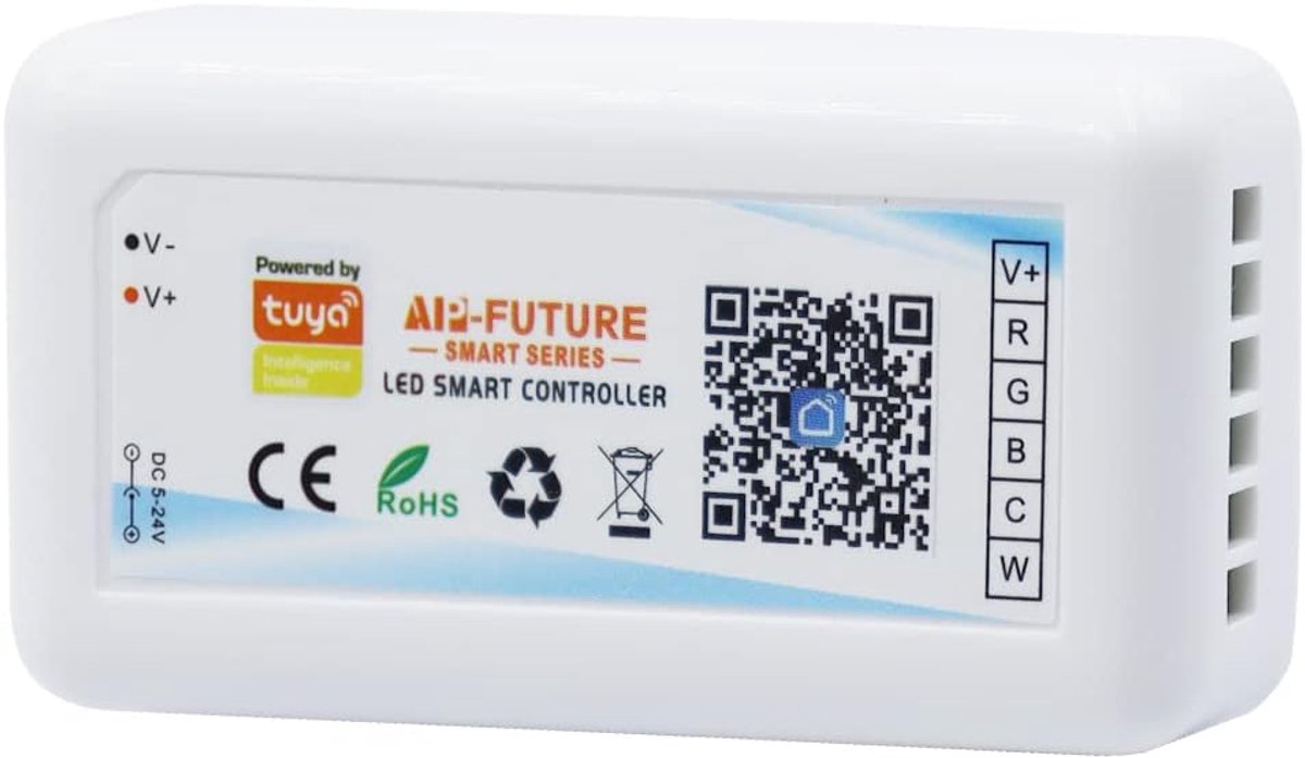 Smart RGBCW LED Strip Controller 6-pins met Dimming Functie - Compatible met DC12V-24V