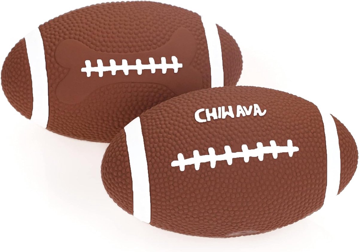 SnelShoppen – Interactief Squeaky Latex Honden Speelgoed Bal Rugby 6 Inch voor Middelgrote en Grote Honden – Duurzaam en Veilig Natuurlatex