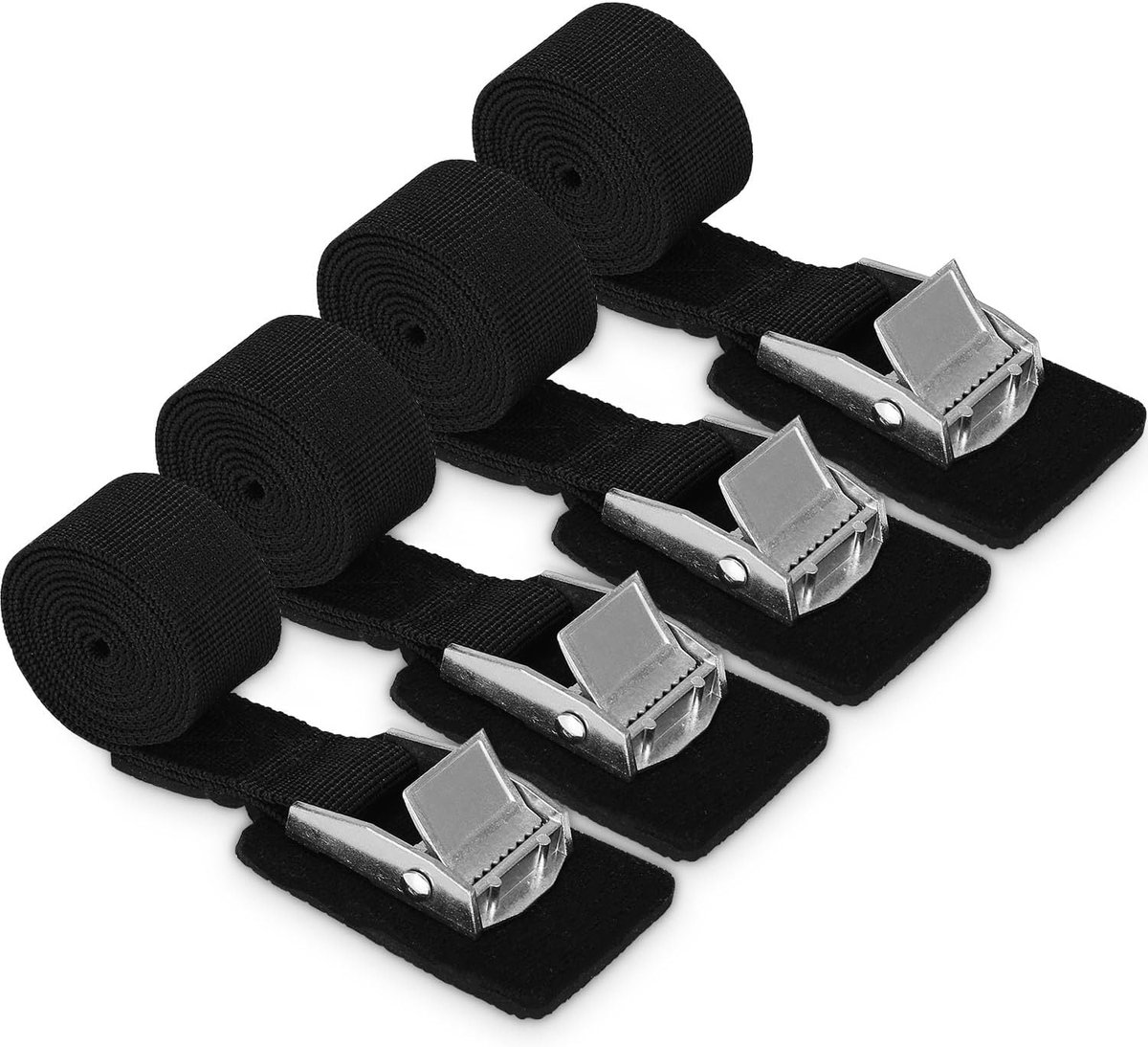 SnelShoppen - Lashing Straps voor het Bevestigen van Lasten, Sterke en Duurzame Spanbanden, 4 Stuks, 2 Meter, Ideaal voor Camping, Tuin, Verhuis en Tr