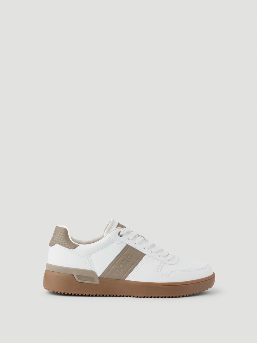 Björn Borg Spin WB Sneaker Heren Lage Schoen Mannen - Wit Beige - Maat 40