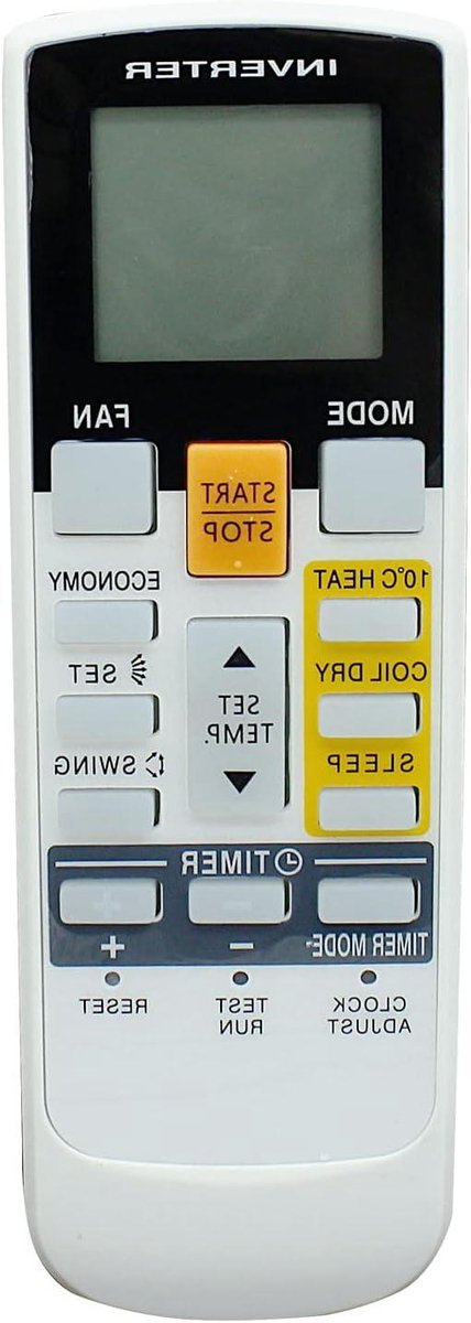 Airco Afstandsbediening - Vervangende Bediening - Klimaatregeling - Directe Werking - 16.5 cm - Zwart