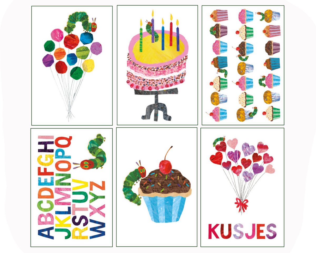6 Kinderwenskaarten - Ansichtkaarten kind - 15 x 10,5cm - 6 kaarten in een mapje
