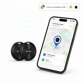 Evy24 GPS Tracker Pro 2 stuks - Werkt met Apple Find My & Android Find My Device - Tag Tracker - Sleutelzoeker - Item Finder - Smart Tracker - Bluetooth GPS Tracker voor Sleutels, Tas en Koffer