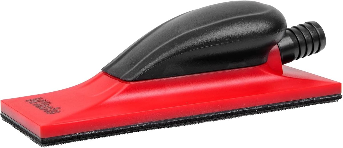 SnelShoppen - Hand Sander met Afzuiging 198x70 mm | Stofvrije Schuurblok met Verstelbare Slangverbinding | Voor Hout, Kunststof, Metaal en Gipswerk