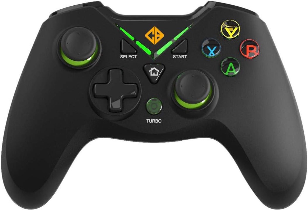 SnelShoppen - Draadloze Gamepad 2.4G voor PC - Ondersteunt Windows XP/7/8/10/11 - USB C, Rubberized Texture, Lange Speeltijd, Sensitieve Triggers, Zwa