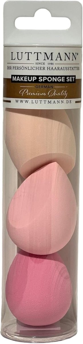Thijox - Make-up sponsset 3-delig, beauty blender voor foundation, latexvrij en wasbaar, voor een perfecte teint, droog en nat te gebruiken
