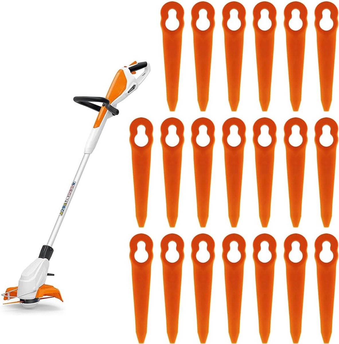 SnelShoppen - Motorsense 20-delige Bladenset voor Grastrimmer, Compatibel met Diverse Modellen, Gemakkelijk te Vervangen, Tuinaccessoires voor Thuisge