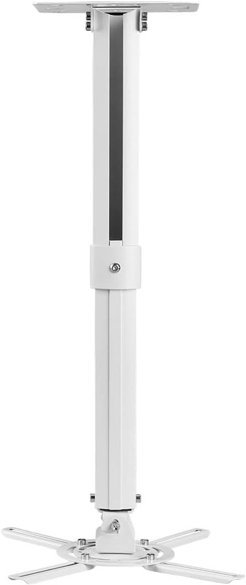 SnelShoppen - Universele Projector Beugel - 3-in-1 Wand- en Plafondmontage met 21-54 cm Verlengbuis tot 13.6 kg - Roestvrij Staal
