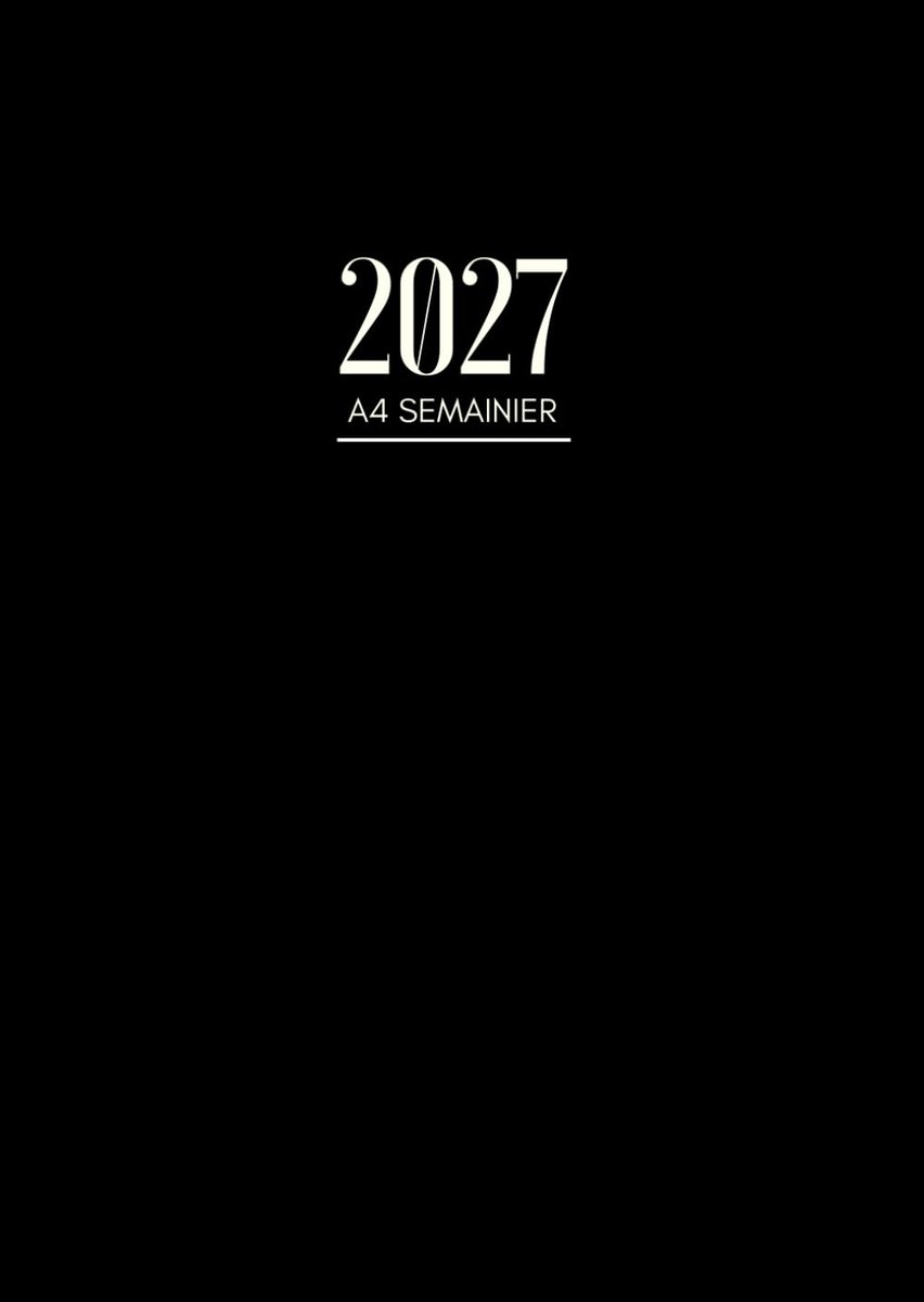 SnelShoppen - Agenda Semainier 2027 A4 Professioneel | 1 Week op 2 Pagina's | 12 Maanden | Zwart | Ideaal voor Werk, Studie en Organisatie
