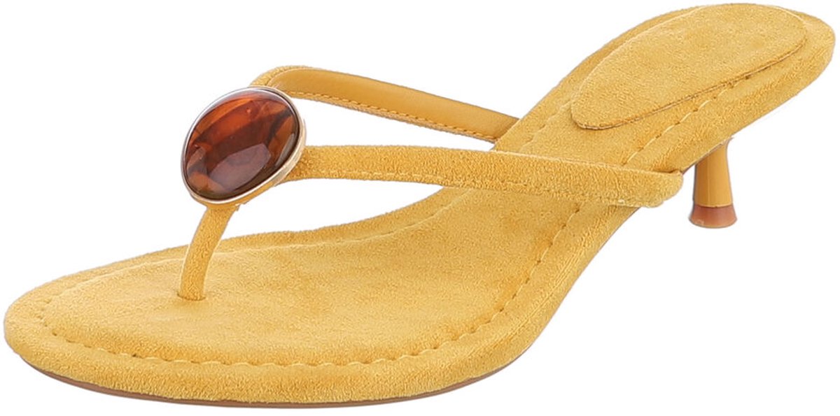 Slipper met hak en detail - dames Mt:39
