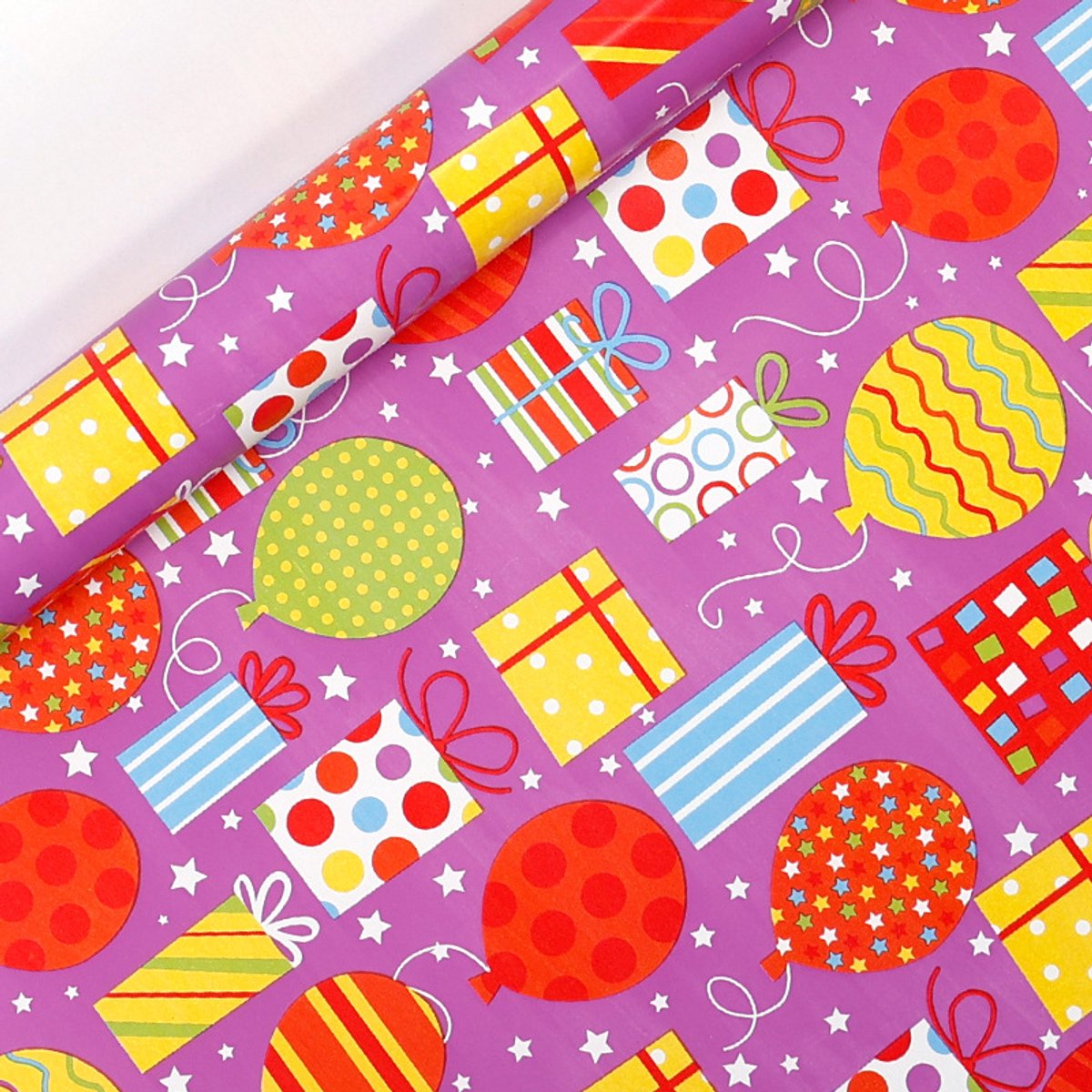 2 rollen verjaardagsinpakpapier voor feestjes en babyshowers - 43 cm x 3 m - Stijl 5